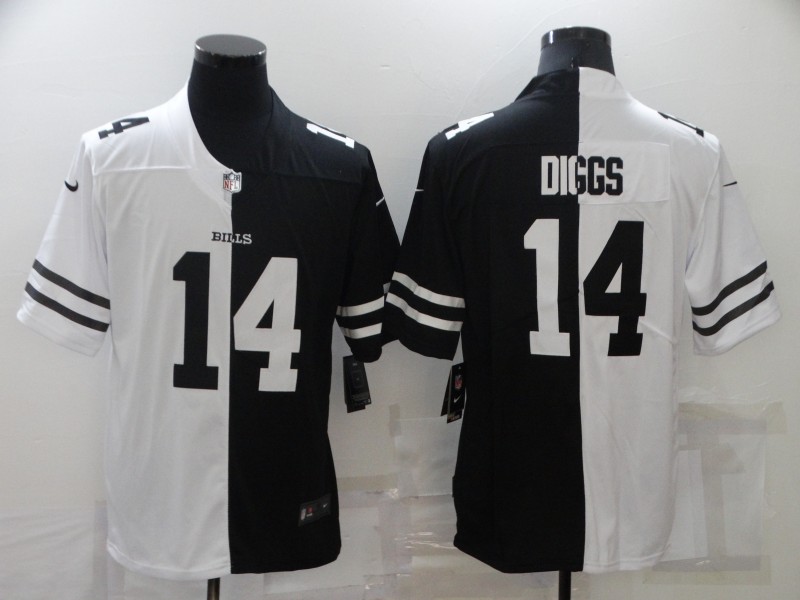Men's Buffalo Bills Stefon Diggs #14 Black/White Jersey